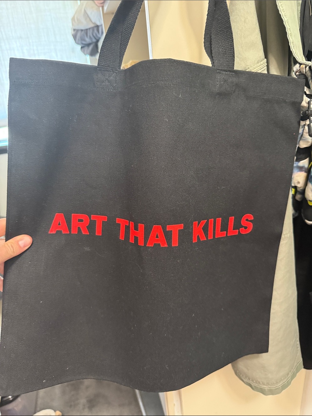 Gallery Dept Black Tote with Red Lettering